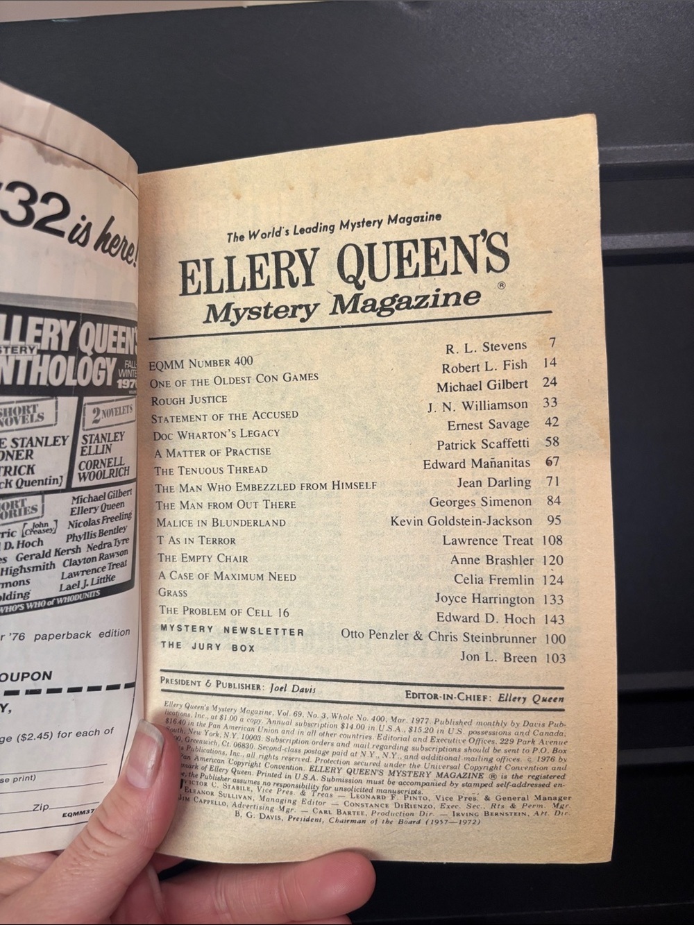 📚3 Book Bundle Vintage Ellery Queen Mystery Magazine - Picture 6 of 8